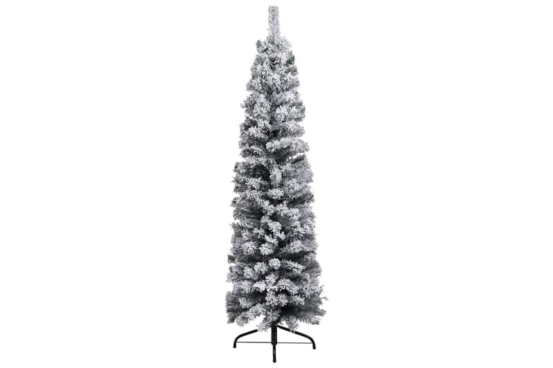 Slankt kunstig juletre med flokket snø grønn 120 cm PVC - grønn - Innredning - Julepynt & helgedekorasjon - Julepynt & juledekorasjon - Plastjuletre