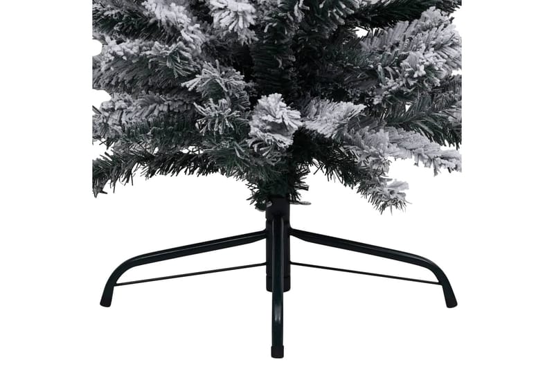 Slankt kunstig juletre med flokket snø grønn 150 cm PVC - Innredning - Julepynt & helgedekorasjon - Julepynt & juledekorasjon - Plastjuletre