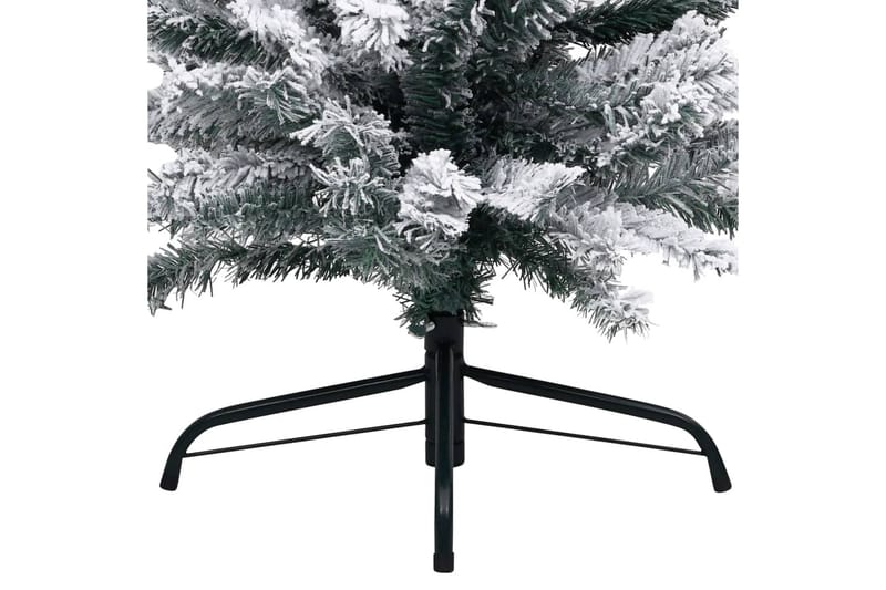 Slankt kunstig juletre med flokket snø grønn 180 cm PVC - Innredning - Julepynt & helgedekorasjon - Julepynt & juledekorasjon - Plastjuletre