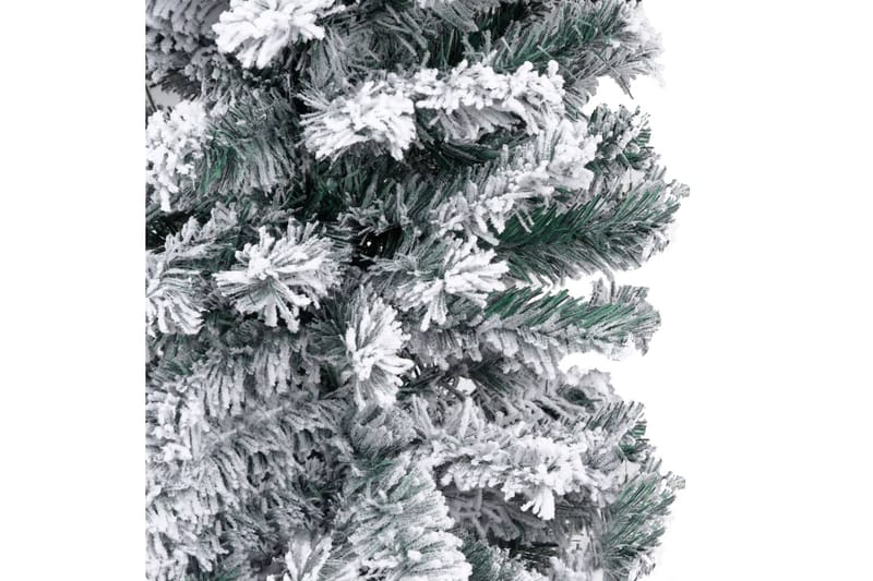 Slankt kunstig juletre med flokket snø grønn 210 cm PVC - Innredning - Julepynt & helgedekorasjon - Julepynt & juledekorasjon - Plastjuletre