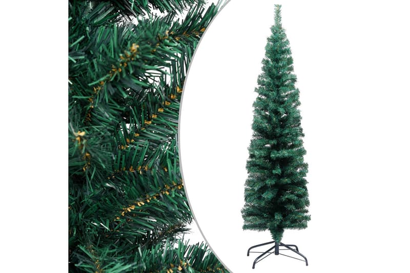 Slankt kunstig juletre med stativ grønn 120 cm PVC - Innredning - Julepynt & helgedekorasjon - Julepynt & juledekorasjon - Plastjuletre