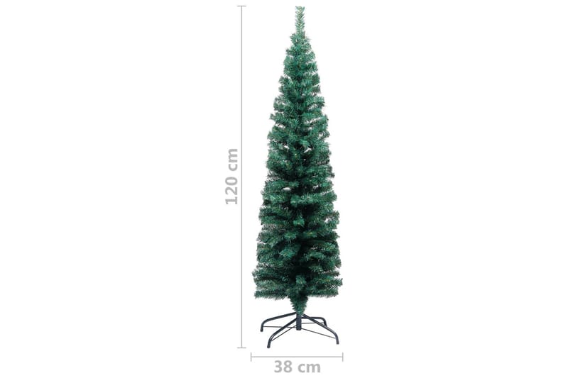 Slankt kunstig juletre med stativ grønn 120 cm PVC - Innredning - Julepynt & helgedekorasjon - Julepynt & juledekorasjon - Plastjuletre