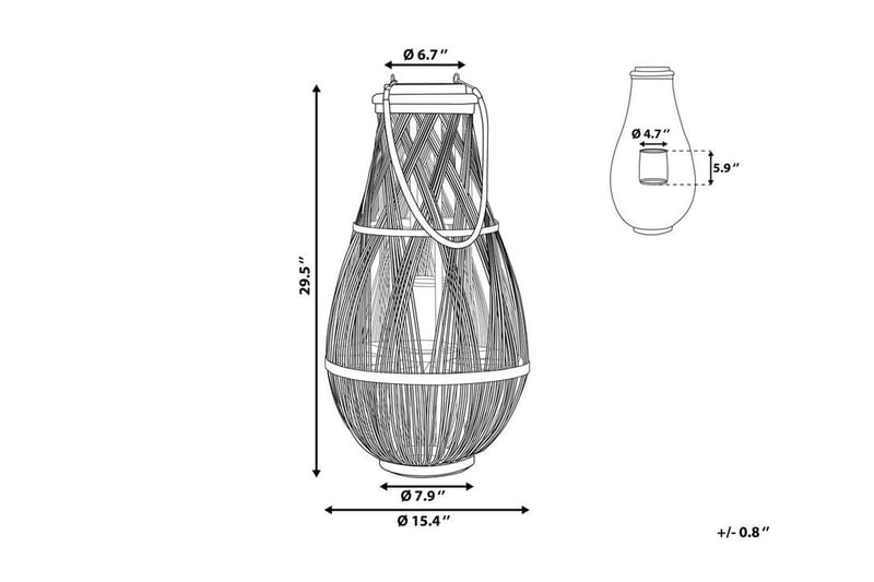 Tonga Lykt 39 cm - Hvit - Innredning - Lys & dufter - Lysestaker og lykter