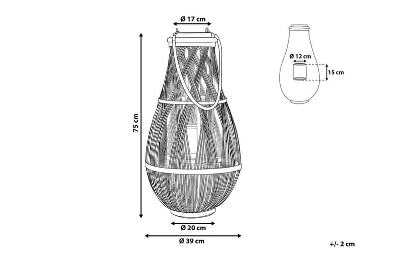 Tonga Lykt 39 cm - Hvit - Innredning - Lys & dufter - Lysestaker og lykter