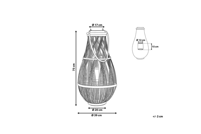 Tonga Lykt 39 cm - Hvit - Innredning - Lys & dufter - Lysestaker og lykter