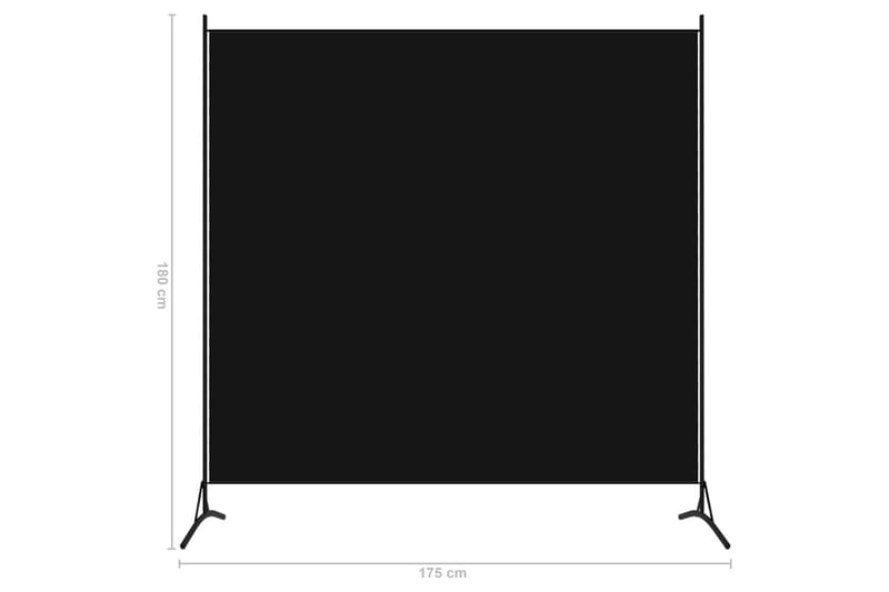 Romdeler 1 panel svart 175x180 cm - Innredning - Romdelere - Skjermvegg