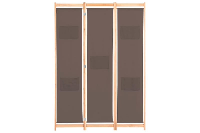 Romdeler 3 paneler brun 120x170x4 cm stoff - Innredning - Romdelere - Skjermvegg