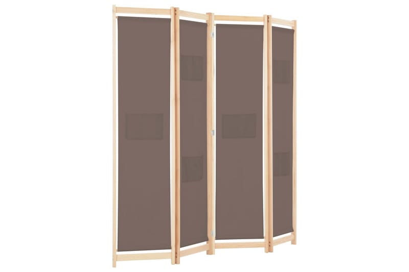 Romdeler 4 paneler brun 160x170x4 cm stoff - Innredning - Romdelere - Skjermvegg