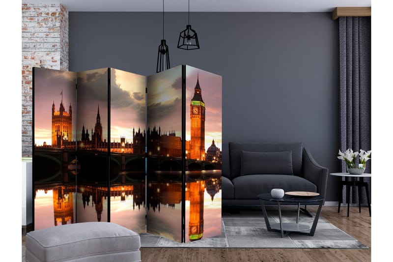 Romdeler - Big Ben in the evening London II 225x172 - Artgeist sp. z o. o. - Innredning - Romdelere - Bretteskjerm