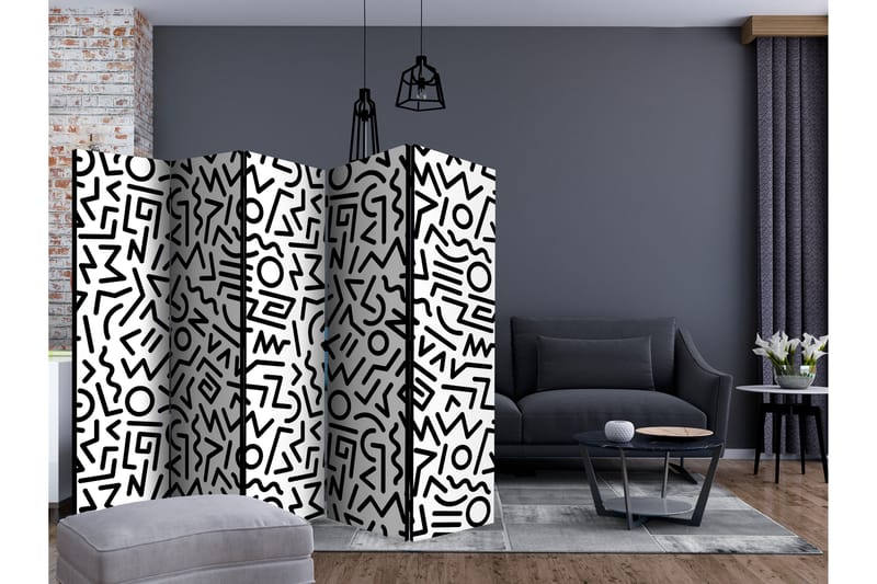 Romdeler Black and White Maze II - Artgeist sp. z o. o. - Innredning - Romdelere - Bretteskjerm