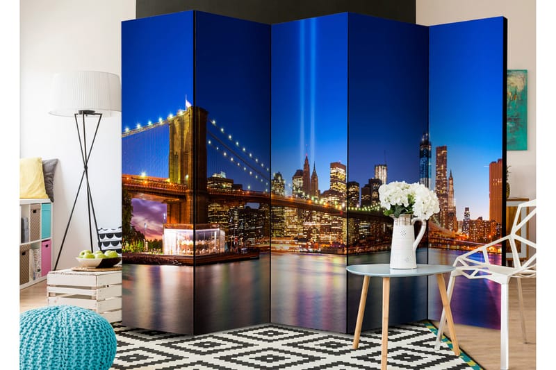 Romdeler Blue New York 225x172 - Artgeist sp. z o. o. - Innredning - Romdelere - Bretteskjerm