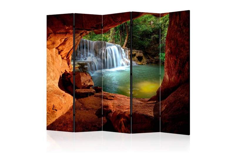 Romdeler - Cave Forest Waterfall II 225x172 - Artgeist sp. z o. o. - Bretteskjerm - Romdelere