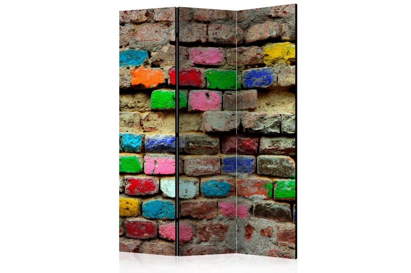 Romdeler - Colorful Bricks 135x172 - Artgeist sp. z o. o. - Innredning - Romdelere - Bretteskjerm