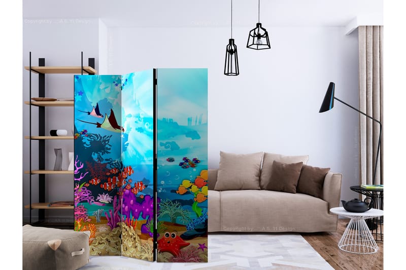 Romdeler - Colourful Fish 135x172 - Artgeist sp. z o. o. - Innredning - Romdelere - Bretteskjerm