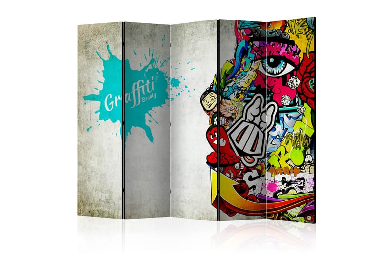 Romdeler - Graffiti beauty II 225x172 - Artgeist sp. z o. o. - Innredning - Romdelere - Bretteskjerm