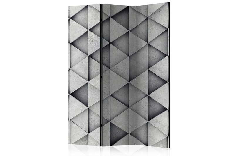 Romdeler - Grey Triangles 135x172 - Artgeist sp. z o. o. - Innredning - Romdelere - Bretteskjerm