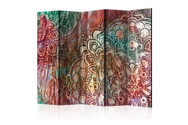 Romdeler Mandala: Copper Garden II 222x517 cm - Artgeist sp. z o. o. - Innredning - Romdelere - Bretteskjerm