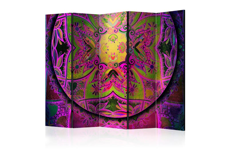 Romdeler - Mandala Pink Expression II 225x172 - Artgeist sp. z o. o. - Innredning - Romdelere - Bretteskjerm