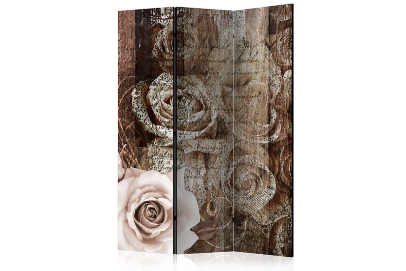 Romdeler - Old Wood & Roses 135x172 - Artgeist sp. z o. o. - Innredning - Romdelere - Bretteskjerm