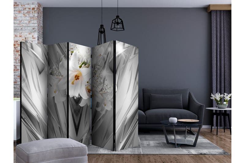 Romdeler - Steel Lilies II 225x172 - Artgeist sp. z o. o. - Innredning - Romdelere - Bretteskjerm