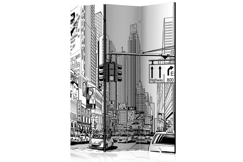 Romdeler - Street i New York by 135x172 - Artgeist sp. z o. o. - Innredning - Romdelere - Bretteskjerm