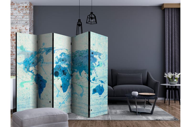 Romdeler - The World map II 225x - Artgeist sp. z o. o. - Innredning - Romdelere - Bretteskjerm