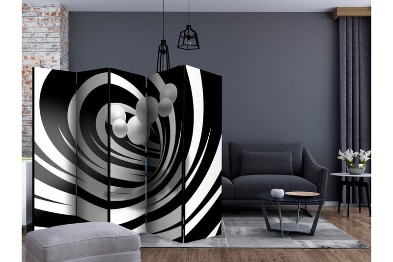 Romdeler - Twisted In Black & White II 225x172 - Artgeist sp. z o. o. - Innredning - Romdelere - Bretteskjerm