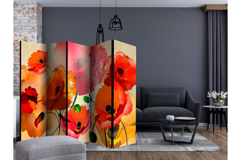 Romdeler Velvet Poppies II - Artgeist sp. z o. o. - Innredning - Romdelere - Bretteskjerm