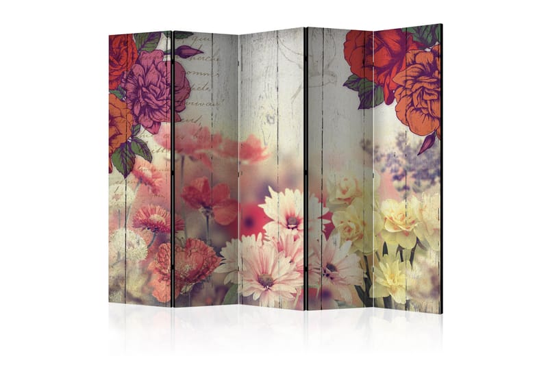 Romdeler - Vintage Flowers II 225x172 - Artgeist sp. z o. o. - Innredning - Romdelere - Bretteskjerm