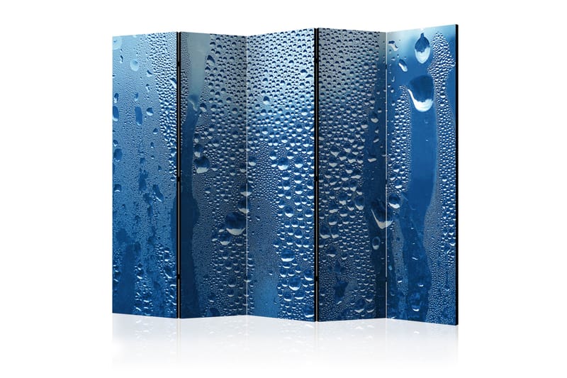 Romdeler - Water drops on blue glass II 225x172 - Artgeist sp. z o. o. - Innredning - Romdelere - Bretteskjerm