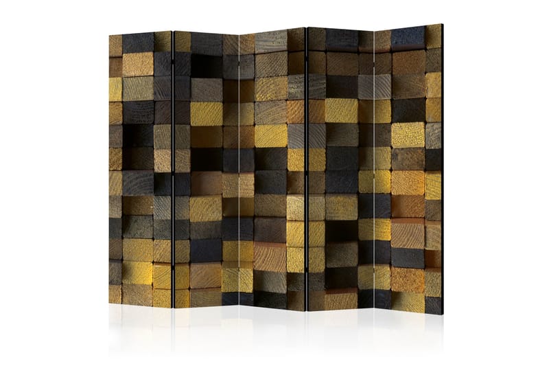 Romdeler - Wooden cubes  II 225x172 - Artgeist sp. z o. o. - Innredning - Romdelere - Bretteskjerm