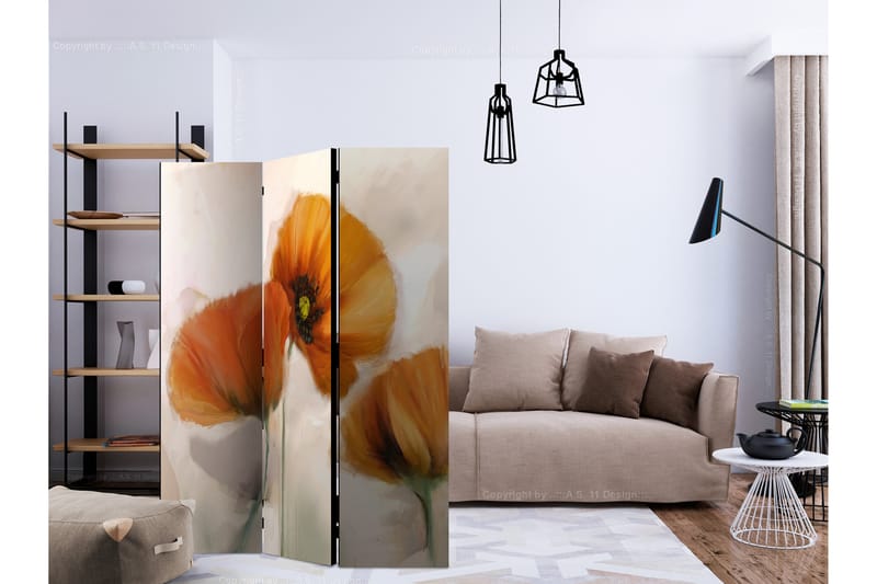 Romdeler Poppies - Vintage - Artgeist sp. z o. o. - Innredning - Romdelere - Bretteskjerm