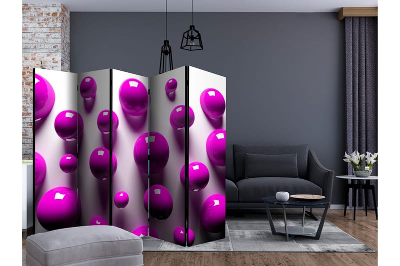 Romdeler - Purple Balls II 225x172 - Artgeist sp. z o. o. - Innredning - Romdelere - Bretteskjerm