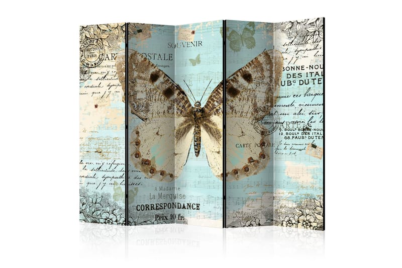 Romdeler - Postcard with butterfly II 225x172 - Artgeist sp. z o. o. - Innredning - Romdelere - Bretteskjerm