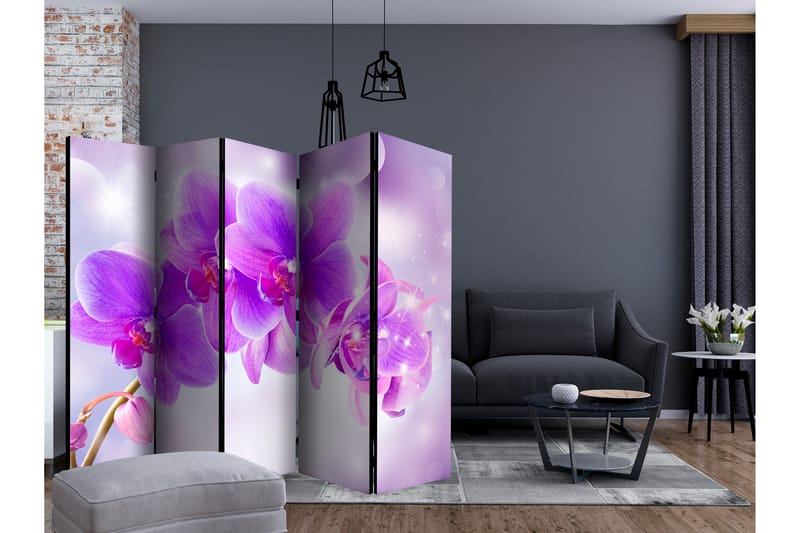 Romdeler - Purple Orchids II 225x172 - Artgeist sp. z o. o. - Innredning - Romdelere - Bretteskjerm