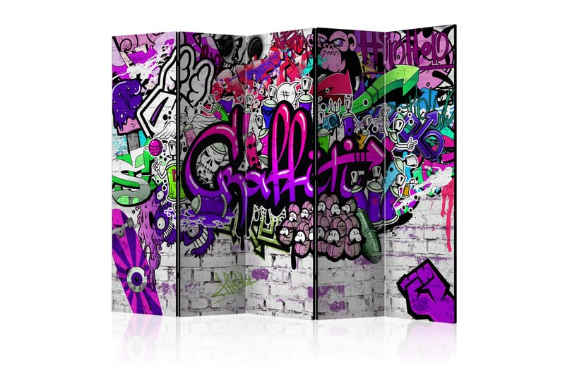 Romdeler Purple Graffiti 225x172 - Artgeist sp. z o. o. - Innredning - Romdelere - Bretteskjerm