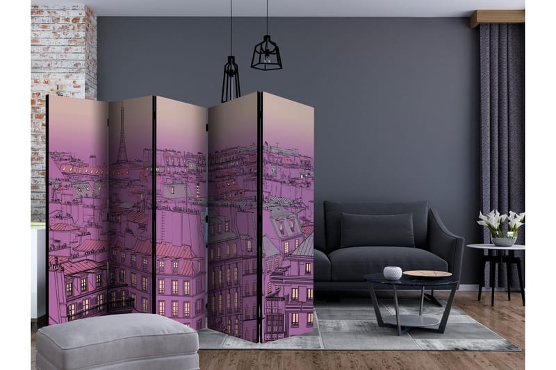 Room Divider - Friday evening in Paris II 225x172 - Artgeist sp. z o. o. - Innredning - Romdelere - Bretteskjerm