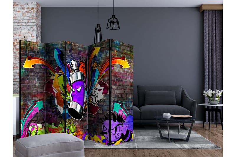 Room Divider - Graffiti II 225x172 - Artgeist sp. z o. o. - Innredning - Romdelere - Bretteskjerm