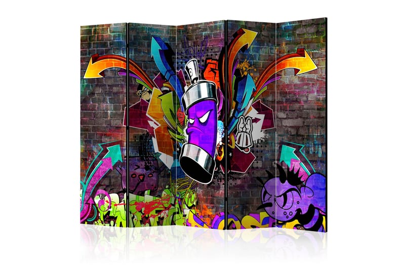 Room Divider - Graffiti II 225x172 - Artgeist sp. z o. o. - Innredning - Romdelere - Bretteskjerm