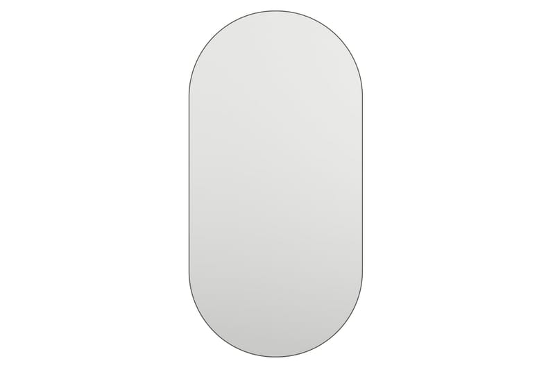 Speil med LED-lys 80x40 cm glass oval - Silver - Innredning - Speil - Veggspeil