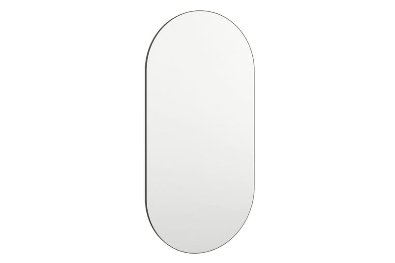 Speil med LED-lys 80x40 cm glass oval - Silver - Innredning - Speil - Veggspeil