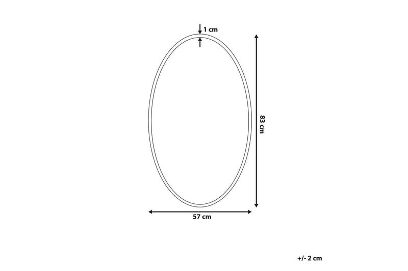 Aamya Speil Oval 83x57 cm - Gull - Innredning - Speil - Veggspeil