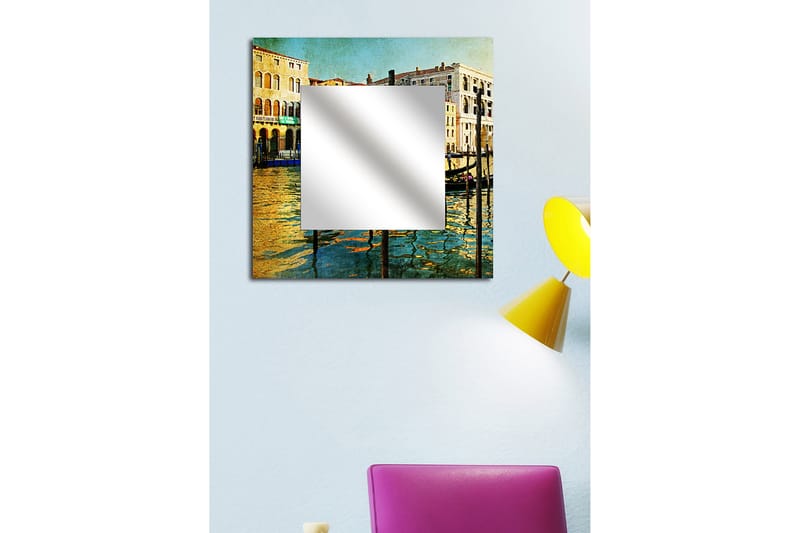 Armavir Dekorspeil 50x50 cm City - Plexiglass / flerfarget - Innredning - Speil - Veggspeil