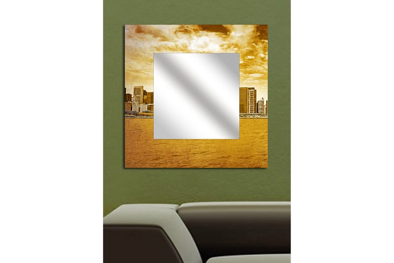 Armavir Dekorspeil 50x50 cm City - Plexiglass / flerfarget - Innredning - Speil - Veggspeil