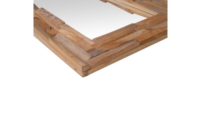 Dekorativt speil teak 120x60 cm rektangulrt - Innredning - Speil - Veggspeil