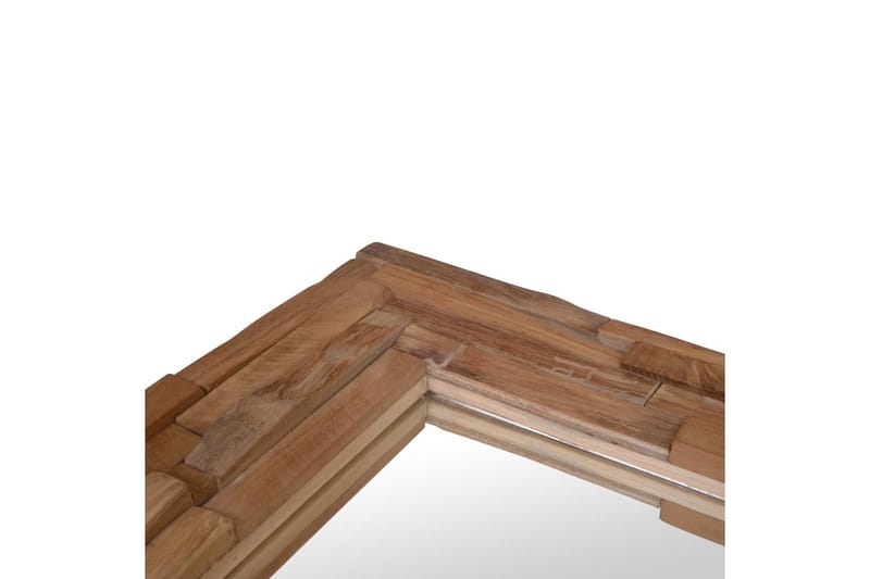 Dekorativt speil teak 120x60 cm rektangulrt - Innredning - Speil - Veggspeil