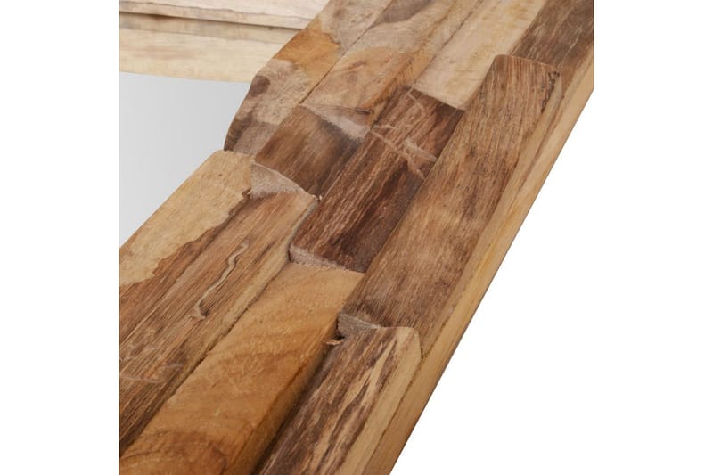 Dekorativt speil teak 120x60 cm rektangulrt - Innredning - Speil - Veggspeil