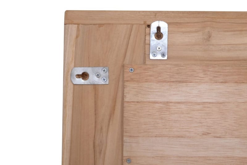 Dekorativt speil teak 90x60 cm rektangulrt - Innredning - Speil - Veggspeil