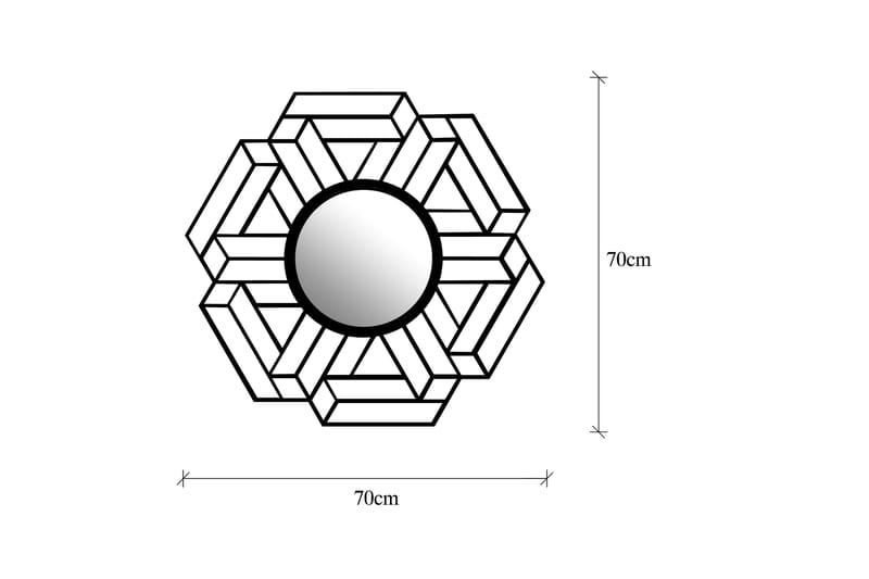 Diagonal Speil - Svart - Innredning - Speil - Veggspeil