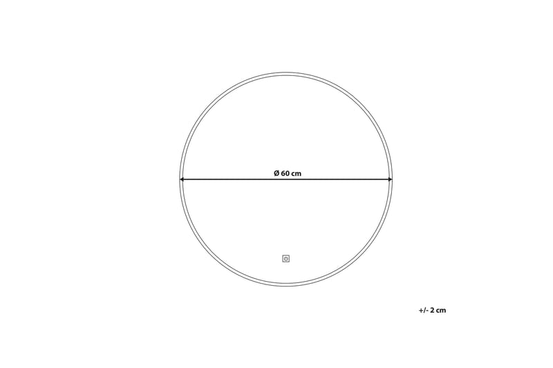 Duault Speil Rund med LED-Belysning - Sølv - Innredning - Speil - Veggspeil